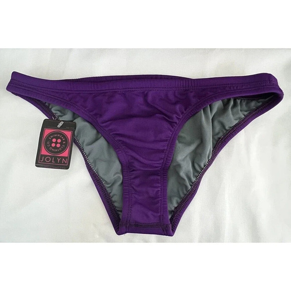 Jolyn Bikini Swim Bottom Europe Style Purple (Grape) Medium New With Tags - Picture 1 of 5